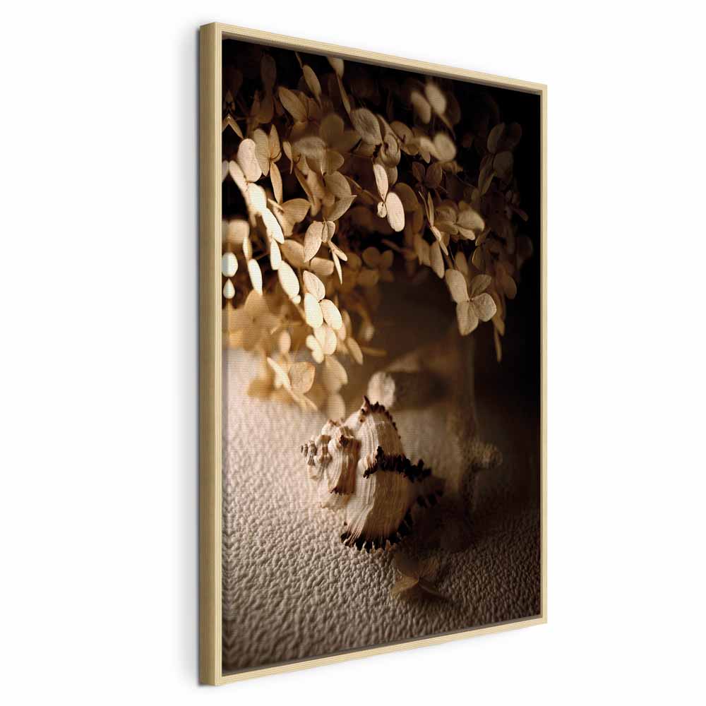 Humming Seashell Coastal Canvas Print