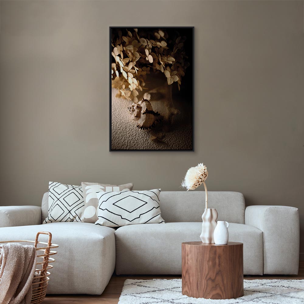 Humming Seashell Coastal Canvas Print