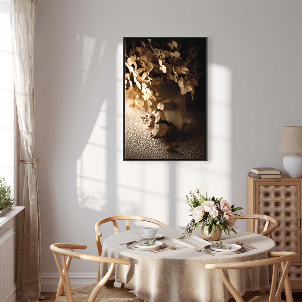 Humming Seashell Coastal Canvas Print