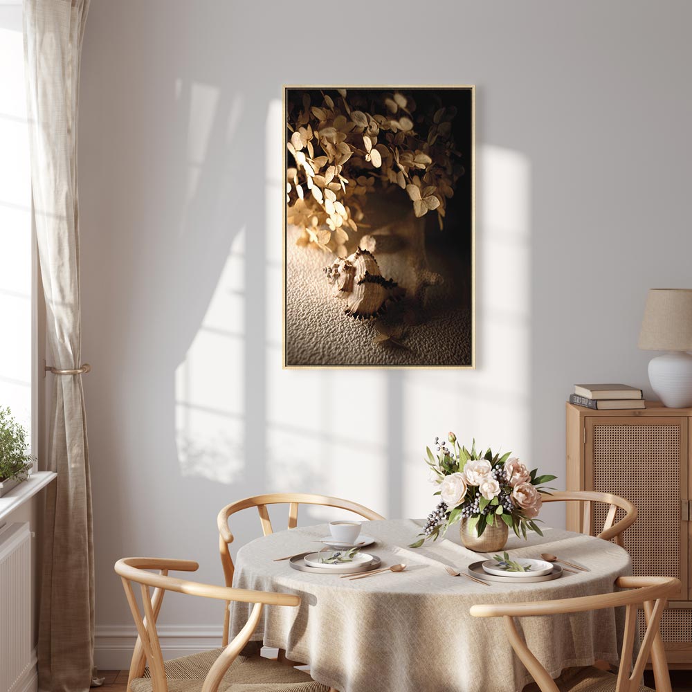 Humming Seashell Coastal Canvas Print