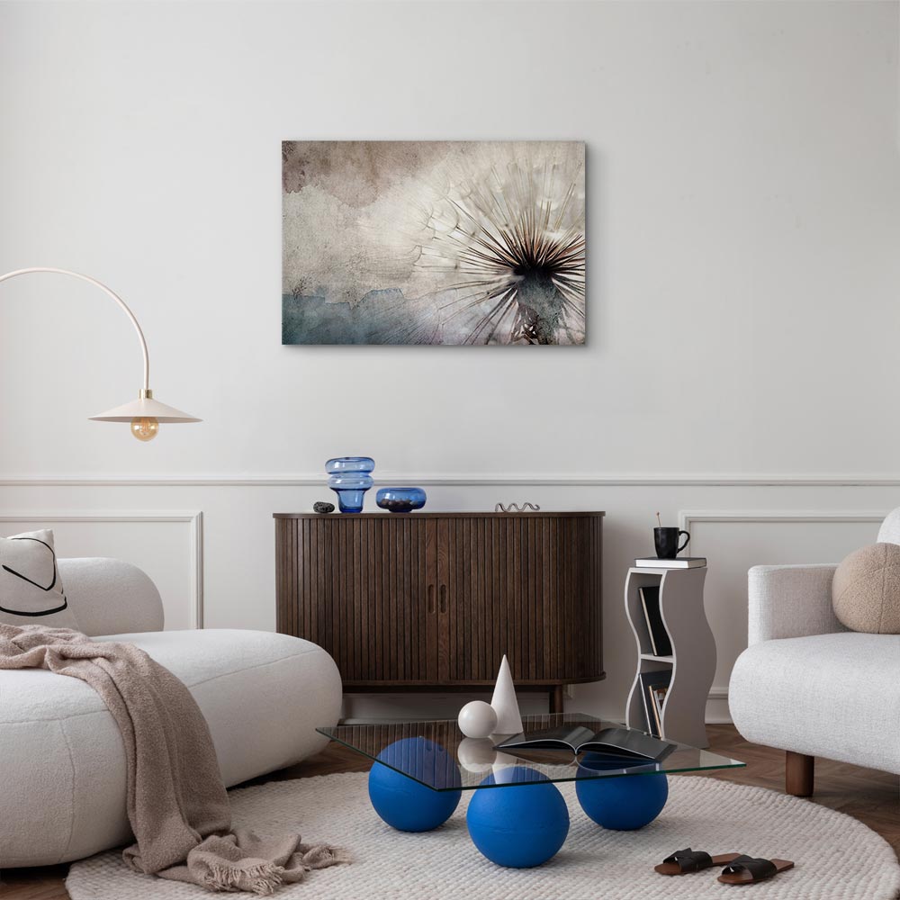 Dandelions in Clouds Nature Canvas Print