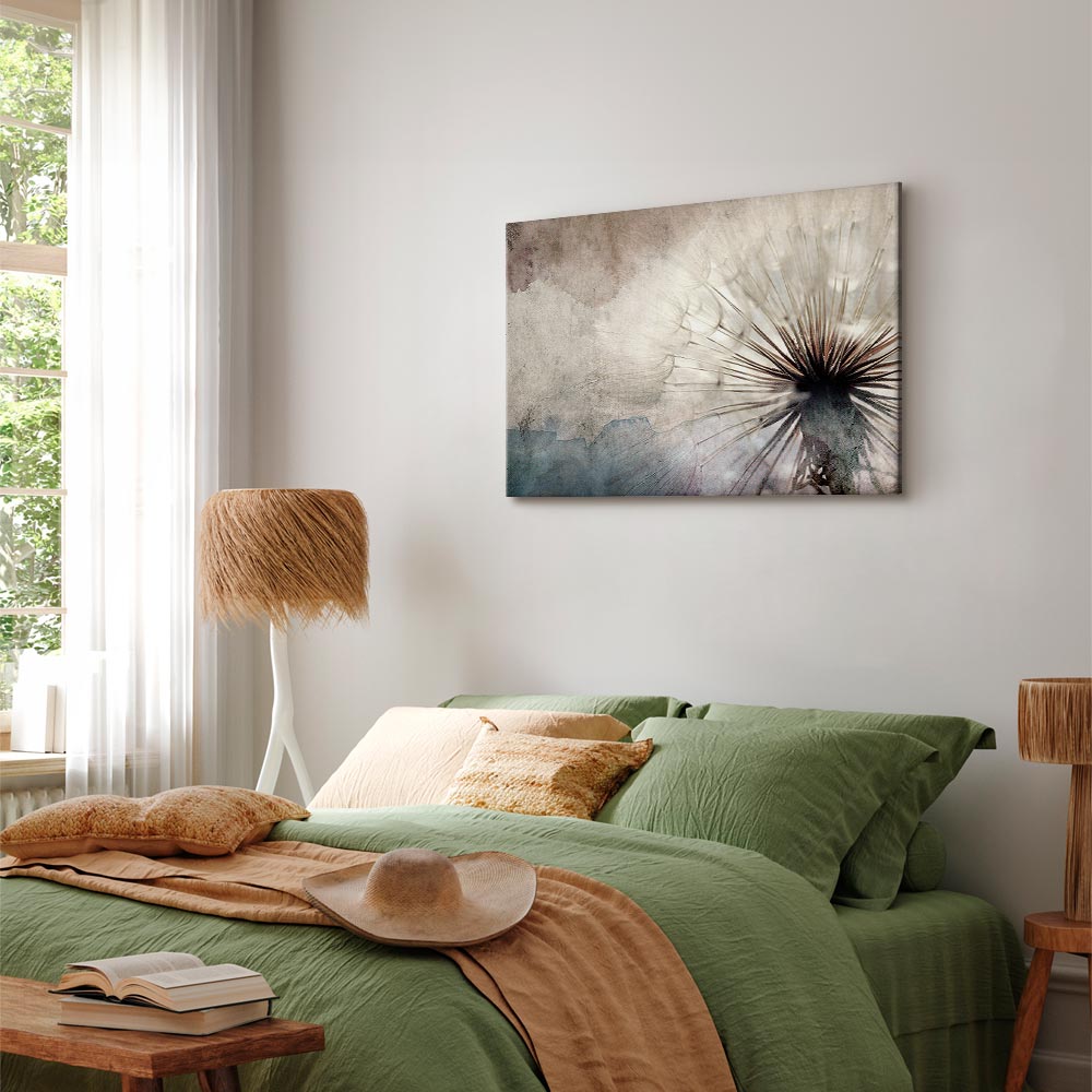 Dandelions in Clouds Nature Canvas Print