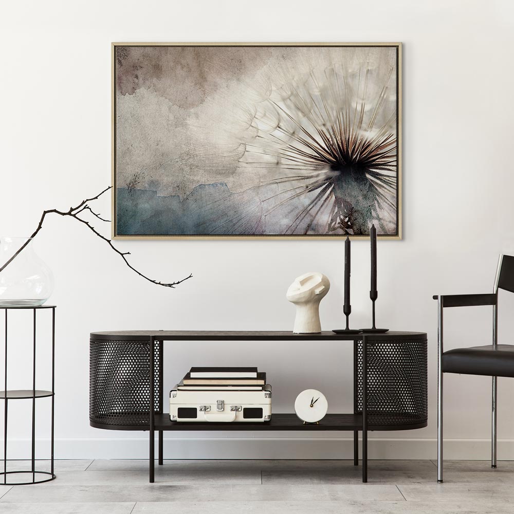 Dandelions in Clouds Nature Canvas Print