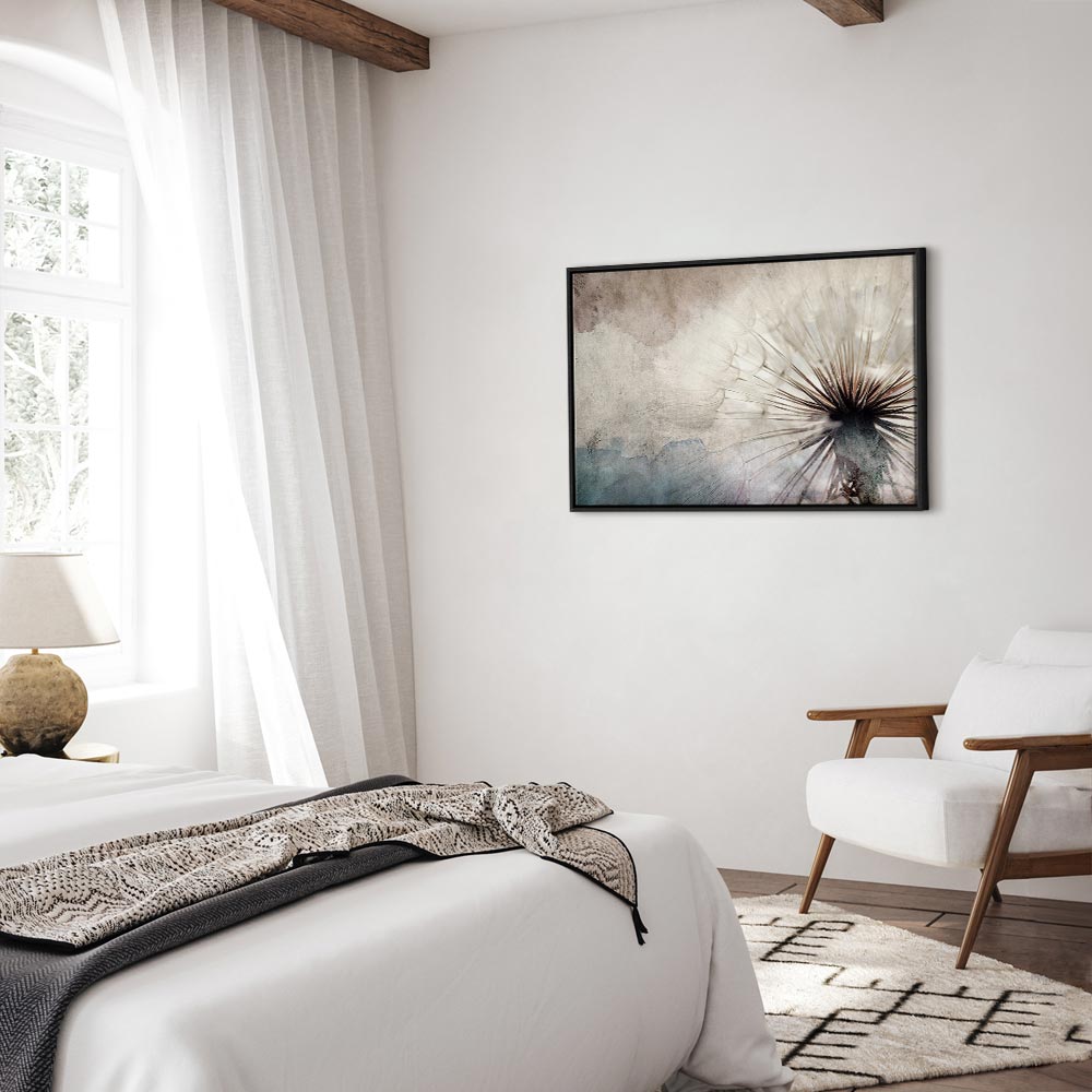 Dandelions in Clouds Nature Canvas Print