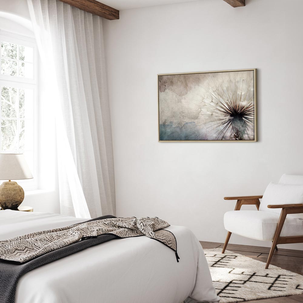 Dandelions in Clouds Nature Canvas Print