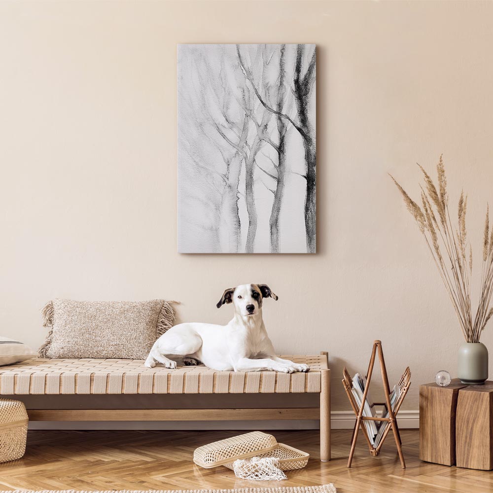 Abstract Forest Path Vertical Canvas Print