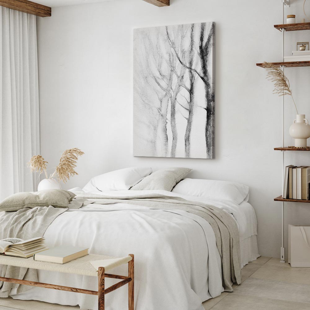 Abstract Forest Path Vertical Canvas Print