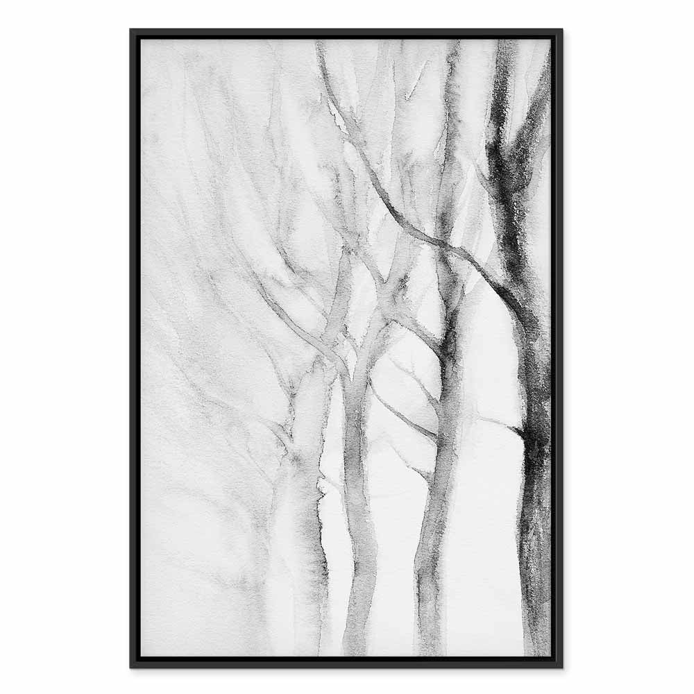 Abstract Forest Path Vertical Canvas Print