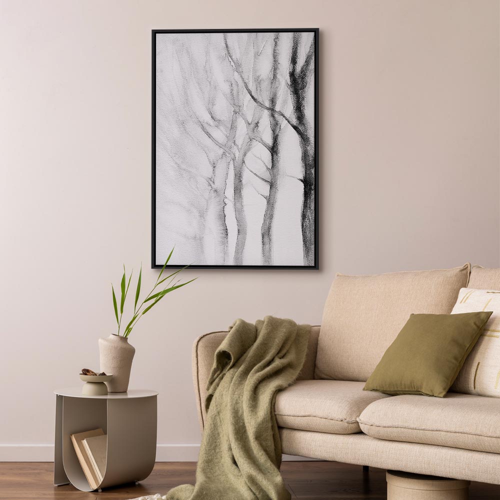 Abstract Forest Path Vertical Canvas Print