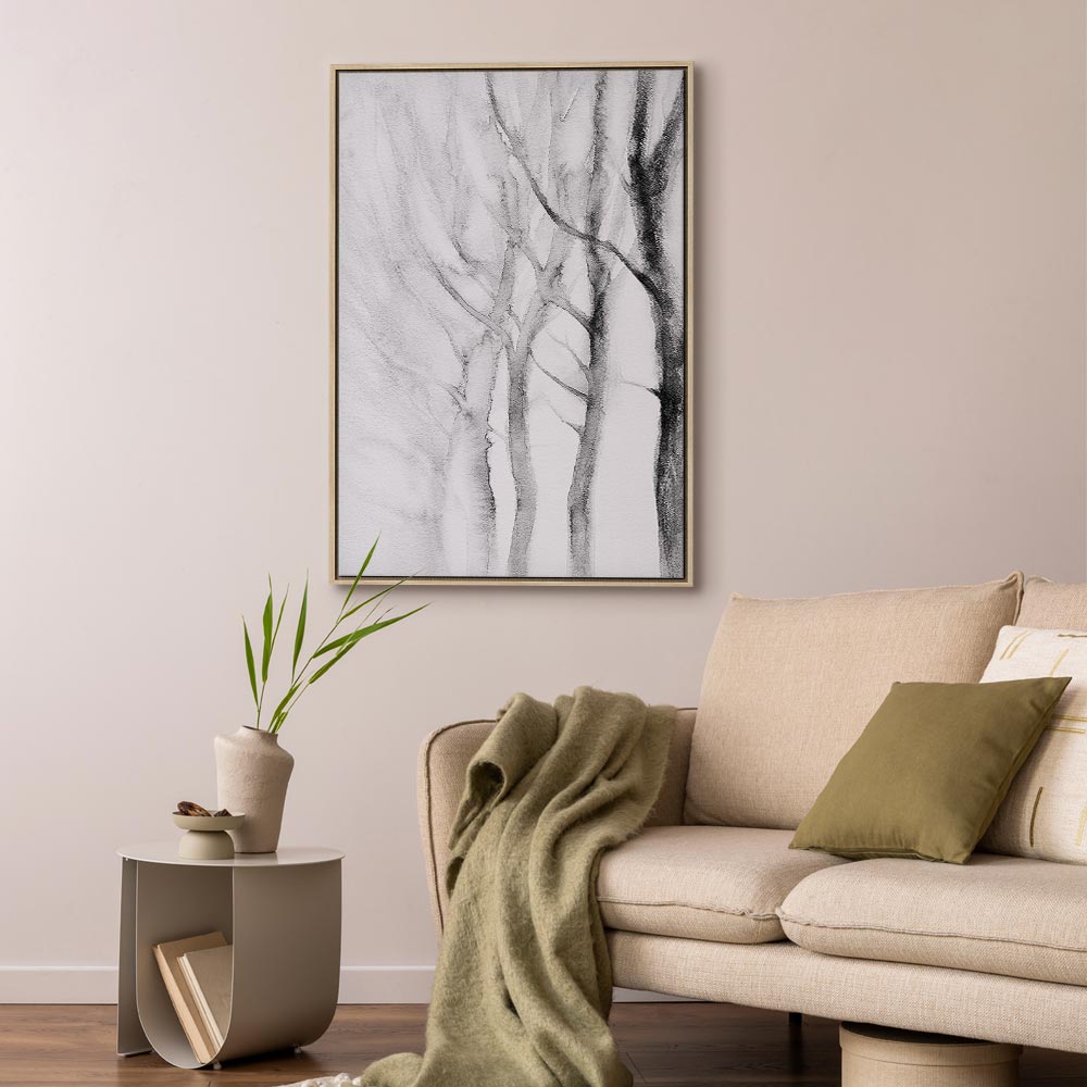 Abstract Forest Path Vertical Canvas Print