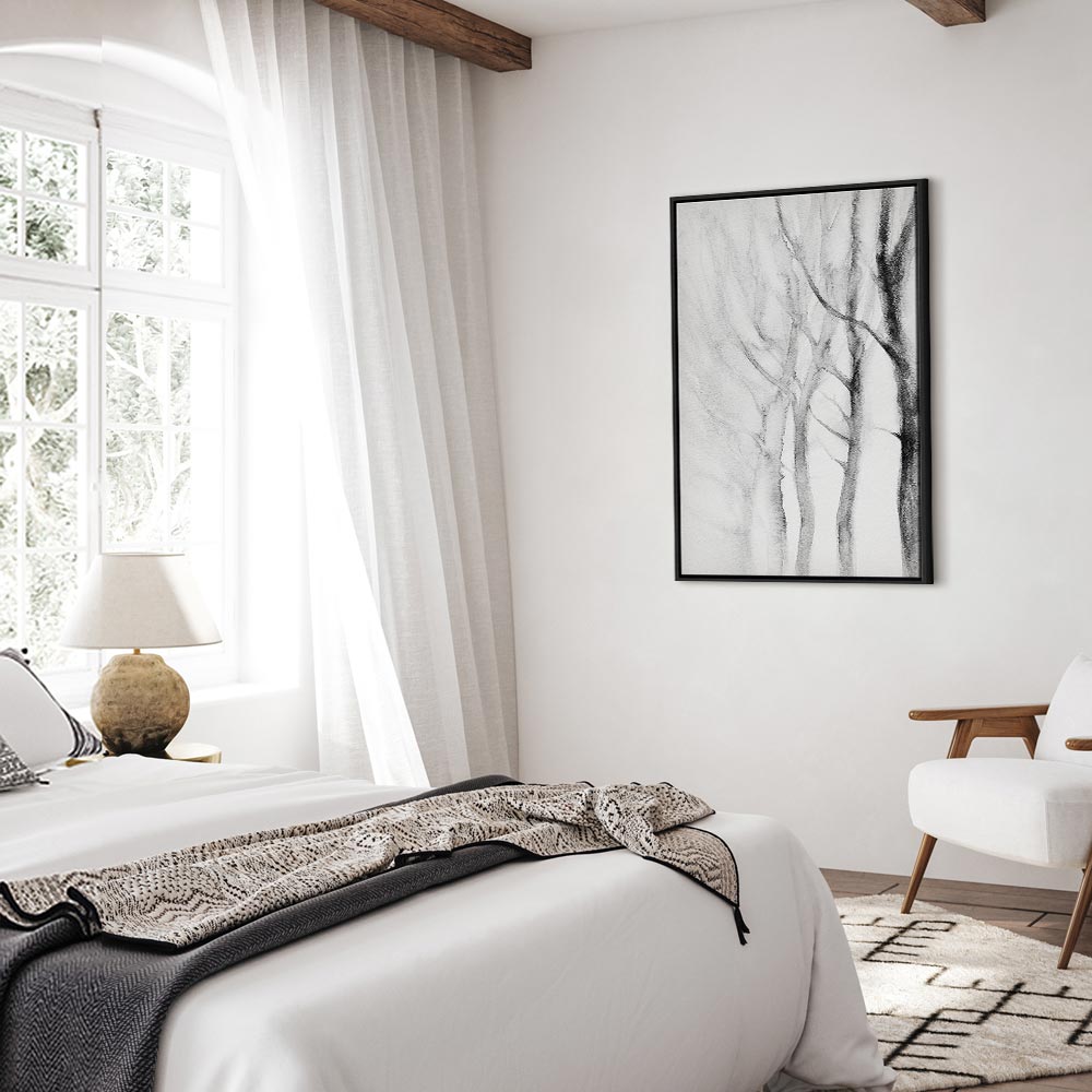 Abstract Forest Path Vertical Canvas Print