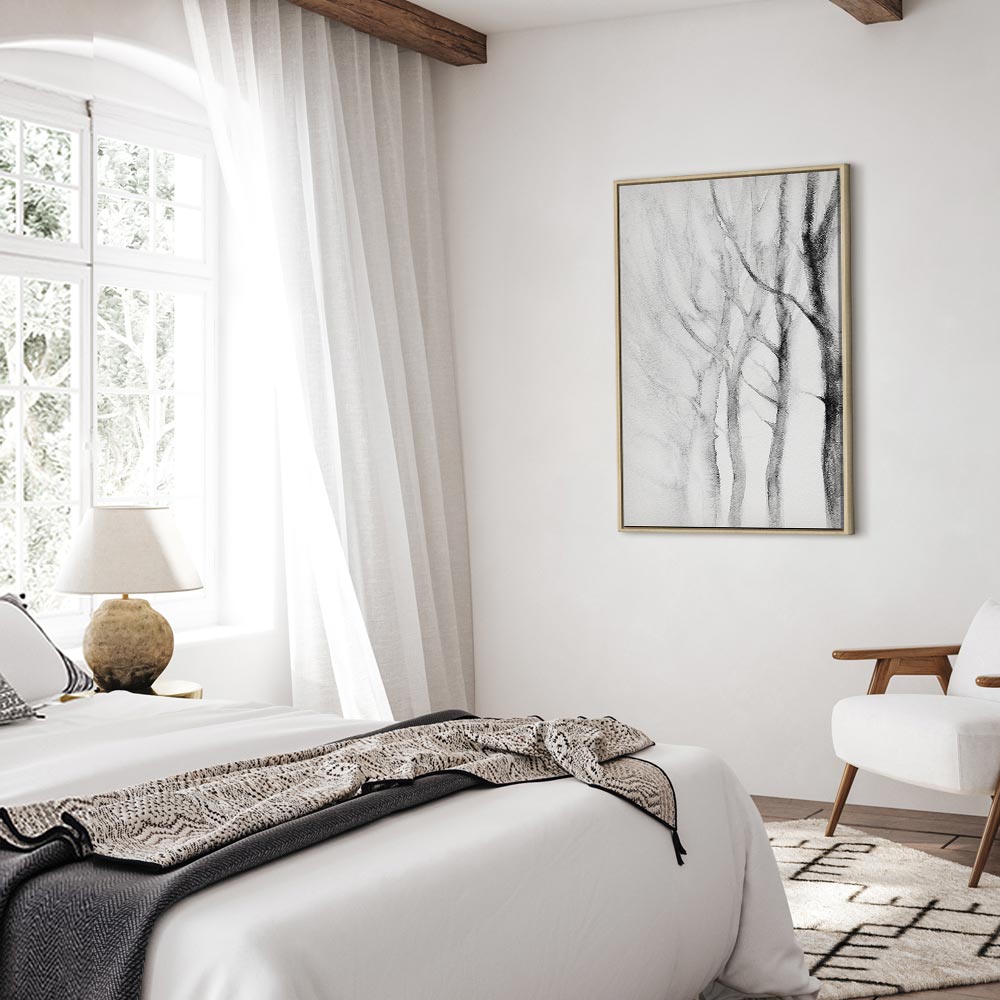 Abstract Forest Path Vertical Canvas Print