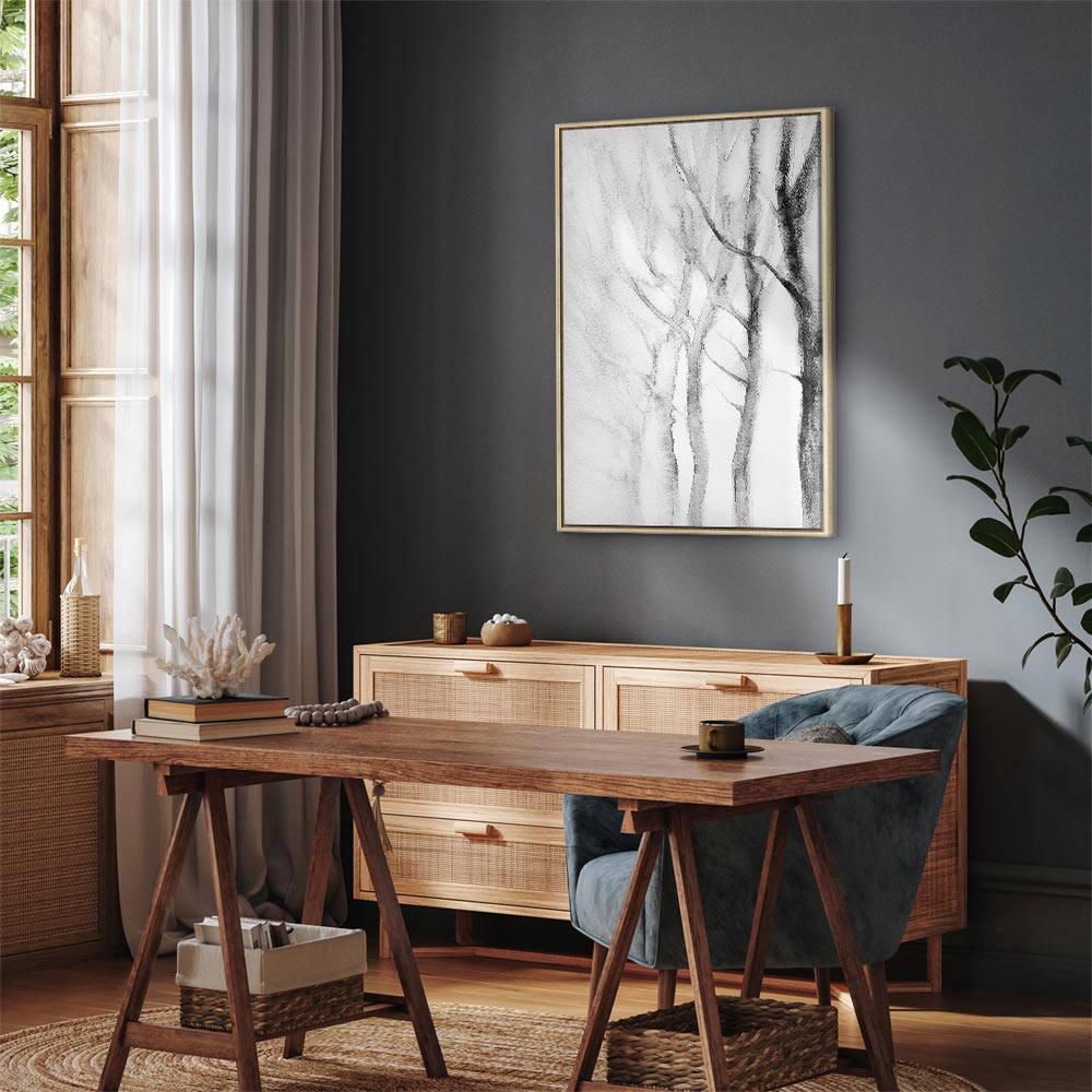 Abstract Forest Path Vertical Canvas Print