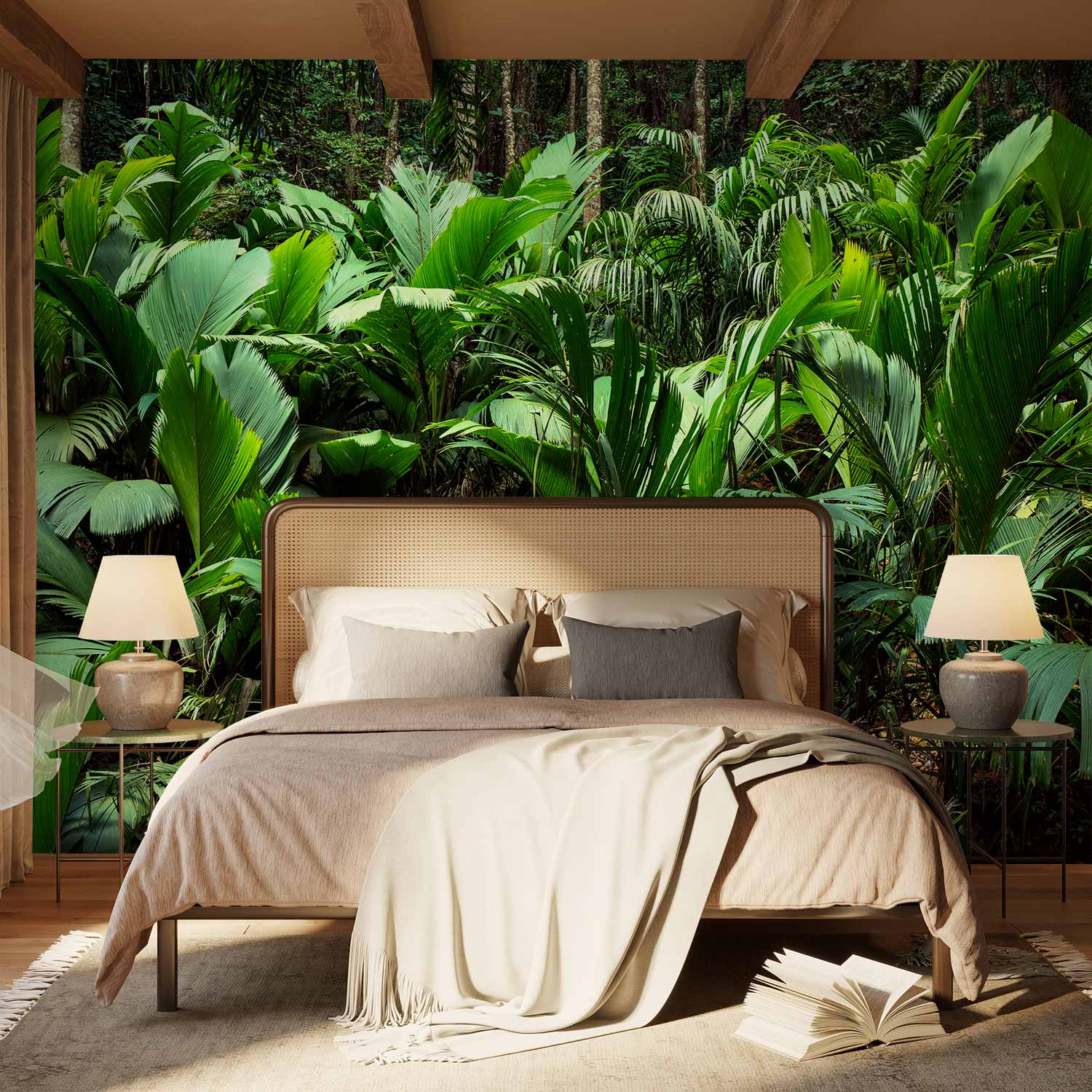 Tropical Jungle Leaves Photo Wall Mural
