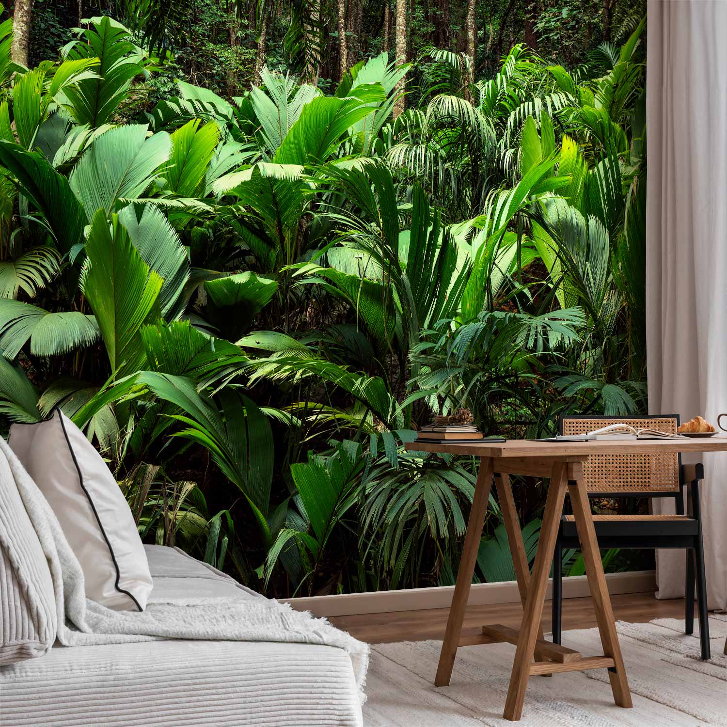 Tropical Jungle Leaves Photo Wall Mural