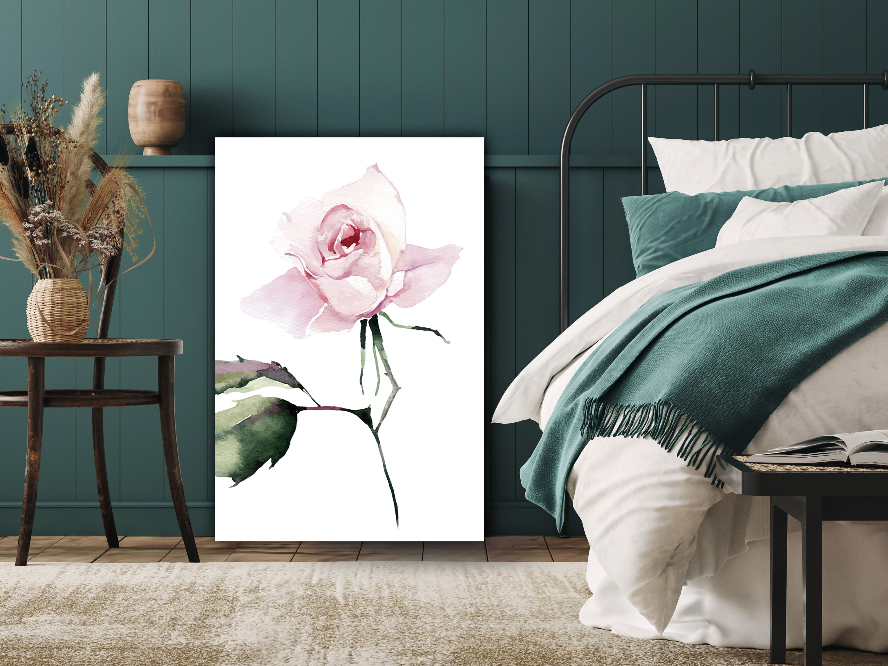 Canvas Print Lonely Rose Vertical 1 Part