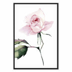 Lonely Rose Floral Vertical Canvas Print