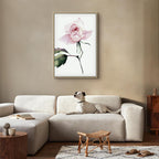 Lonely Rose Floral Vertical Canvas Print