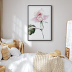 Lonely Rose Floral Vertical Canvas Print