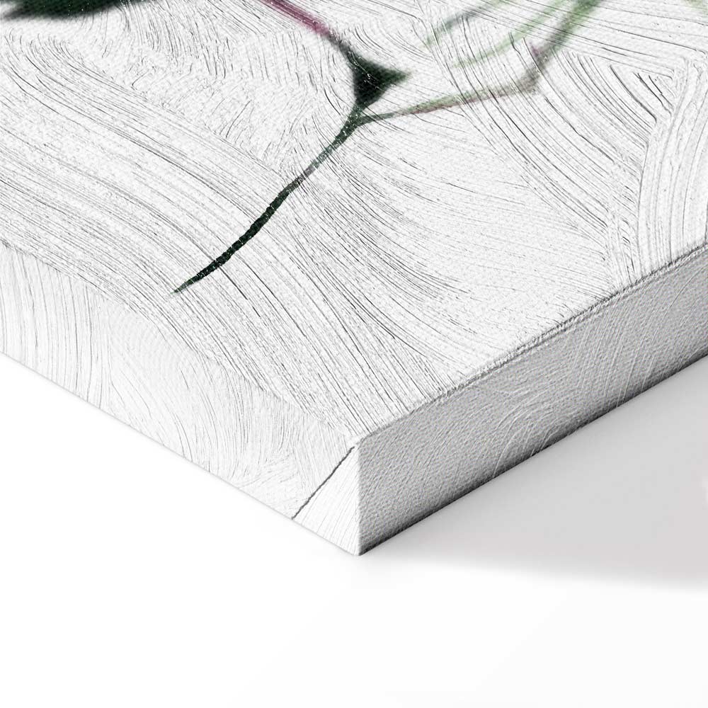 Lonely Rose Floral Vertical Canvas Print