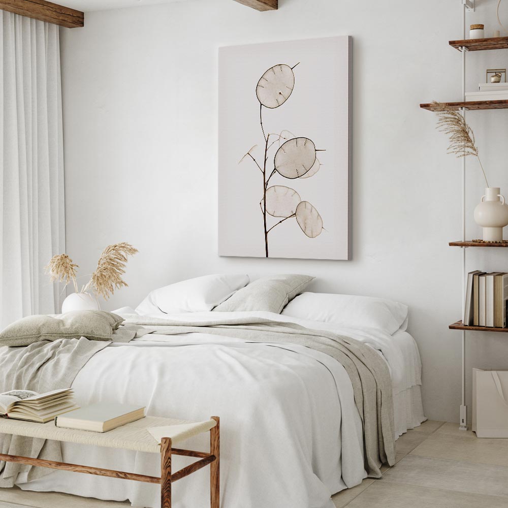 Sunny Floral Meadow Vertical Canvas Print