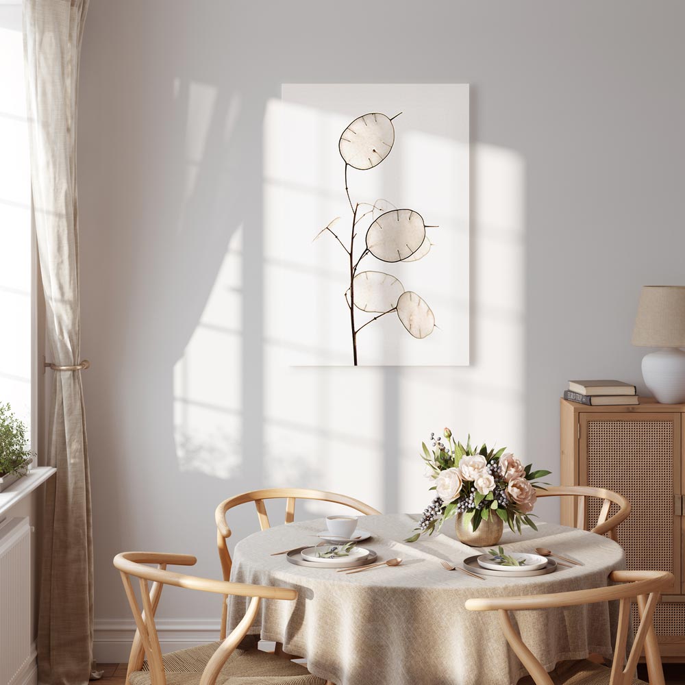 Sunny Floral Meadow Vertical Canvas Print