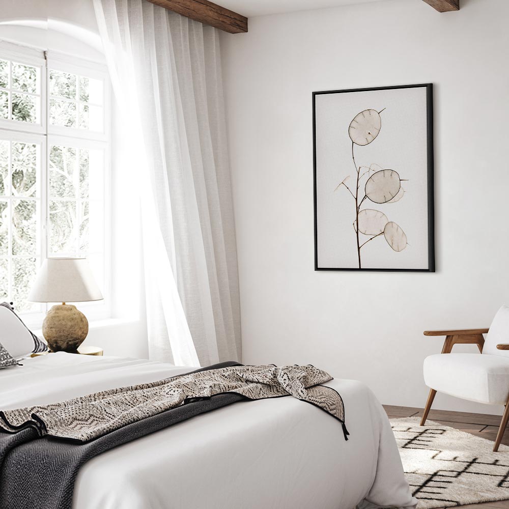 Sunny Floral Meadow Vertical Canvas Print