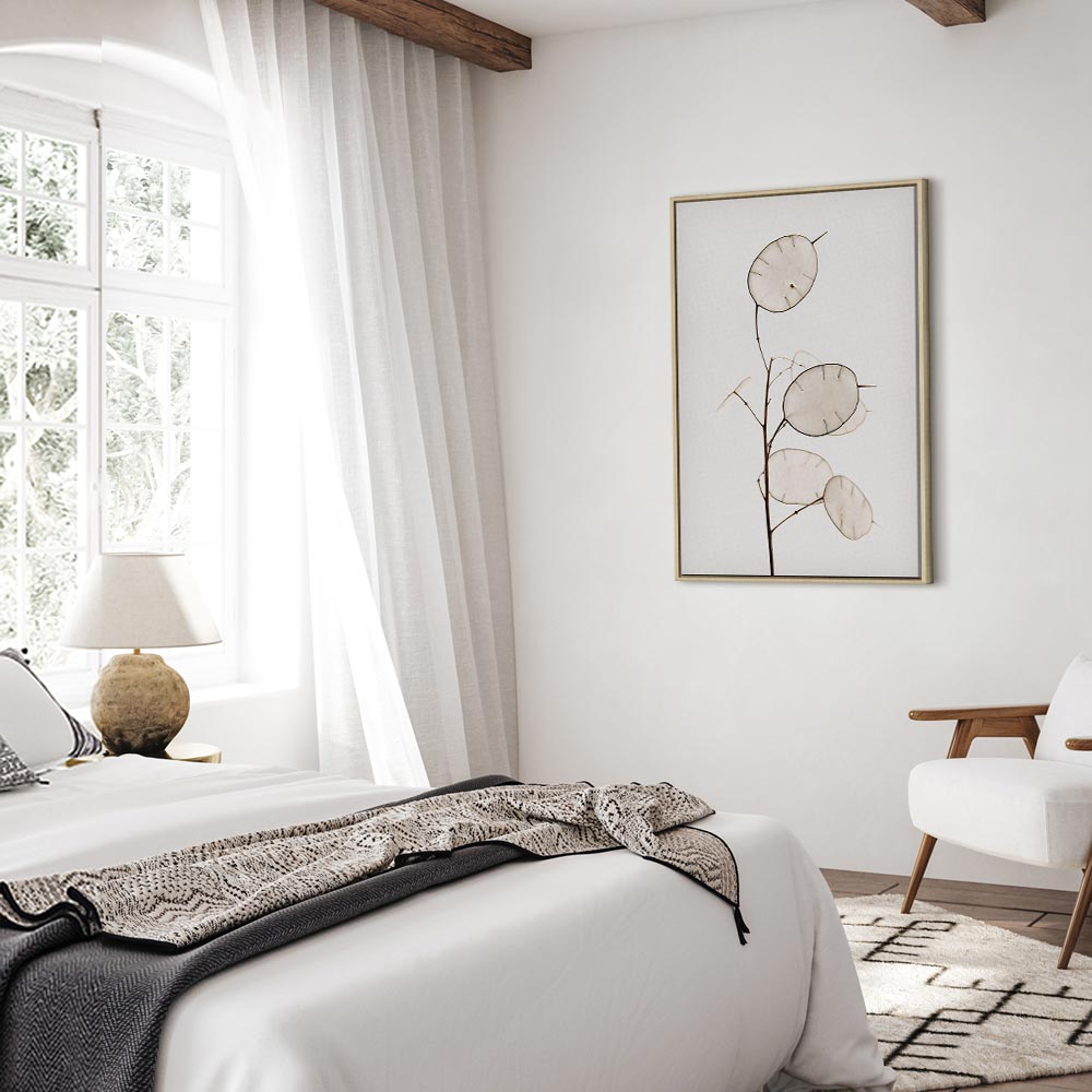 Sunny Floral Meadow Vertical Canvas Print