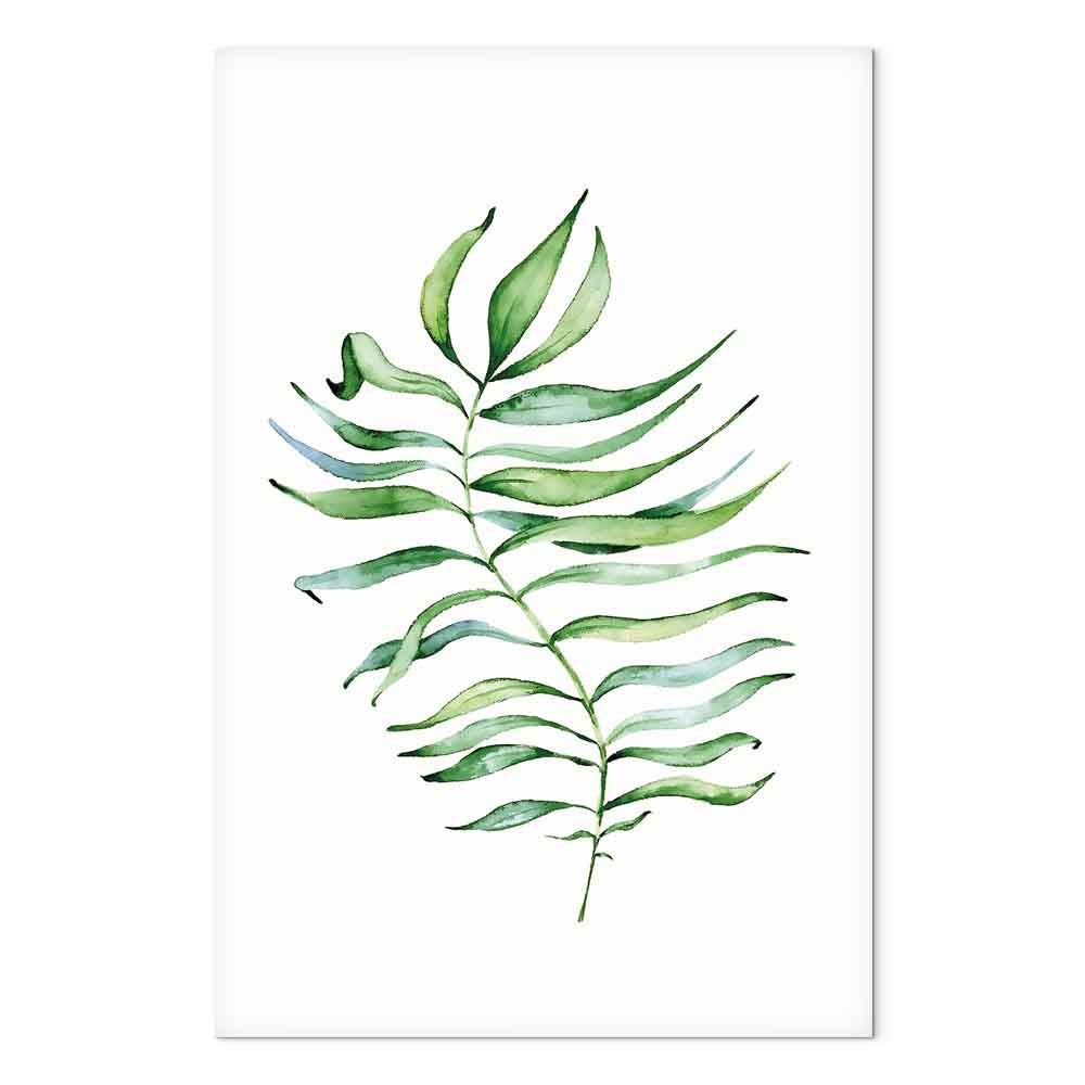 Watercolor Dancing Leaf Nature Canvas Print