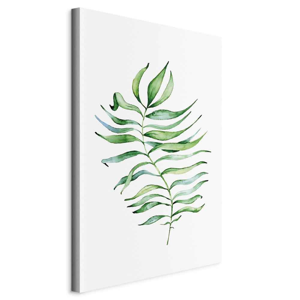 Watercolor Dancing Leaf Nature Canvas Print