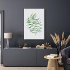 Watercolor Dancing Leaf Nature Canvas Print