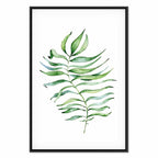 Watercolor Dancing Leaf Nature Canvas Print