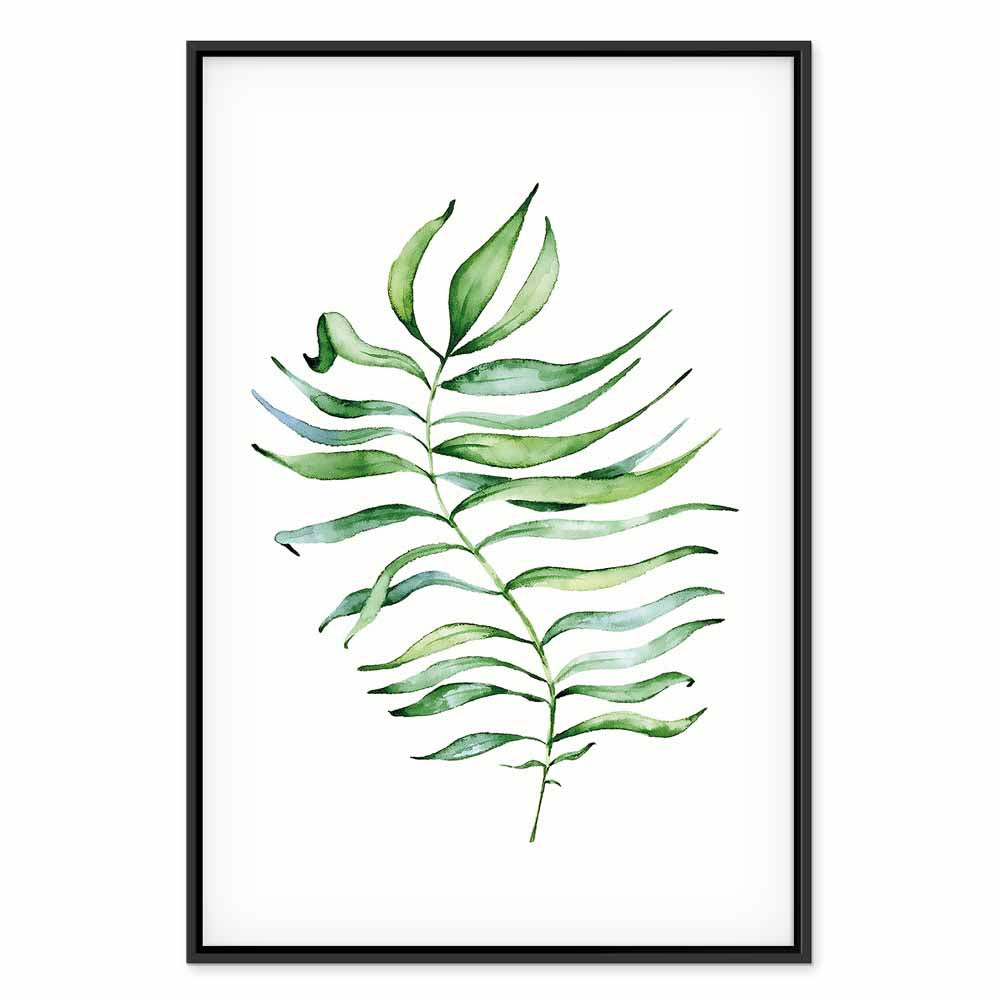 Watercolor Dancing Leaf Nature Canvas Print