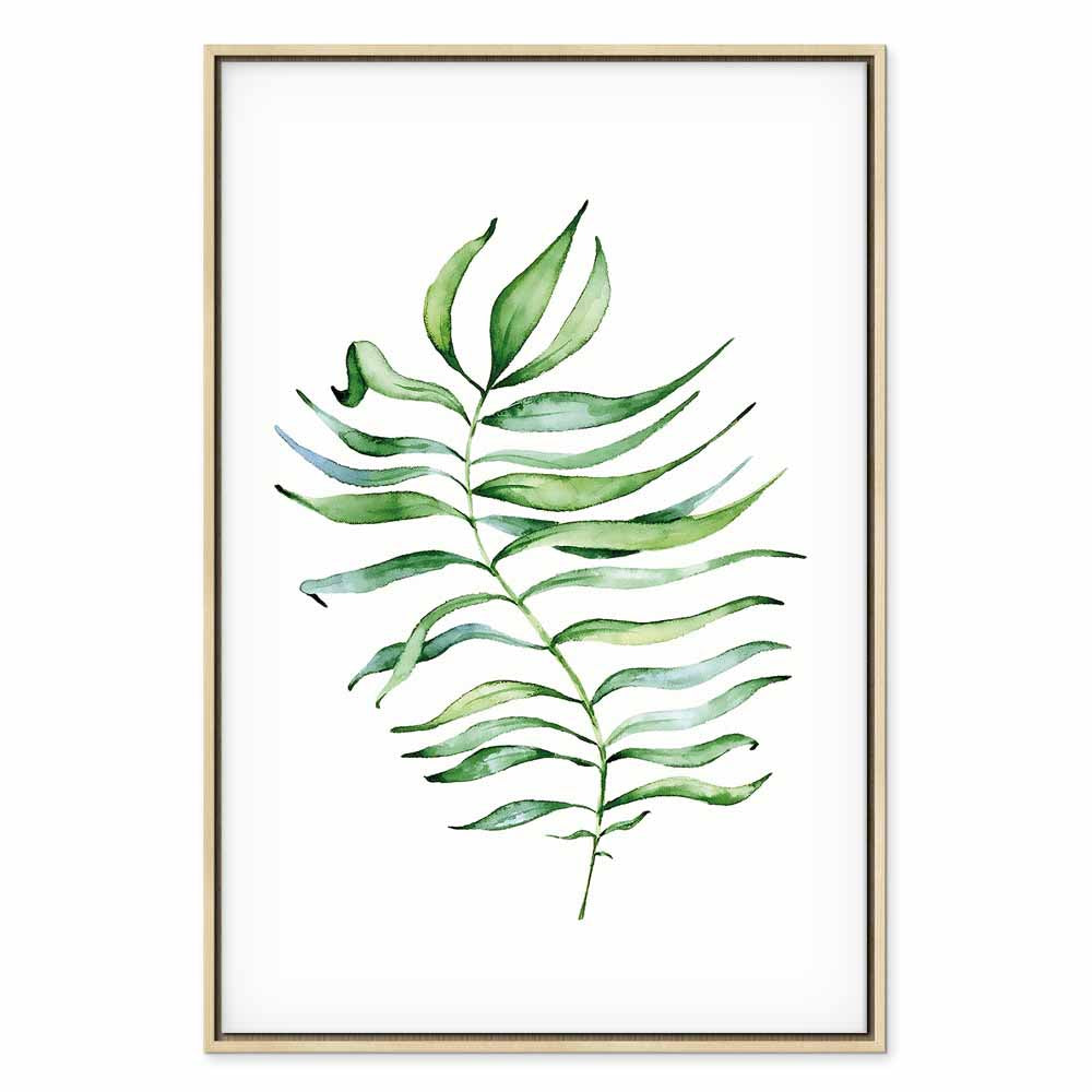 Watercolor Dancing Leaf Nature Canvas Print