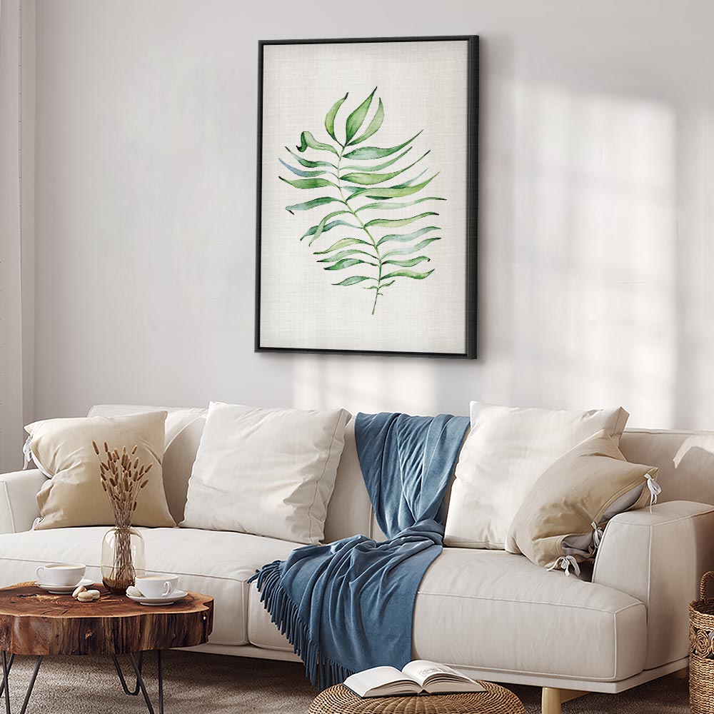 Watercolor Dancing Leaf Nature Canvas Print