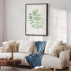 Watercolor Dancing Leaf Nature Canvas Print