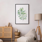 Watercolor Dancing Leaf Nature Canvas Print