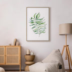 Watercolor Dancing Leaf Nature Canvas Print