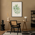Watercolor Dancing Leaf Nature Canvas Print