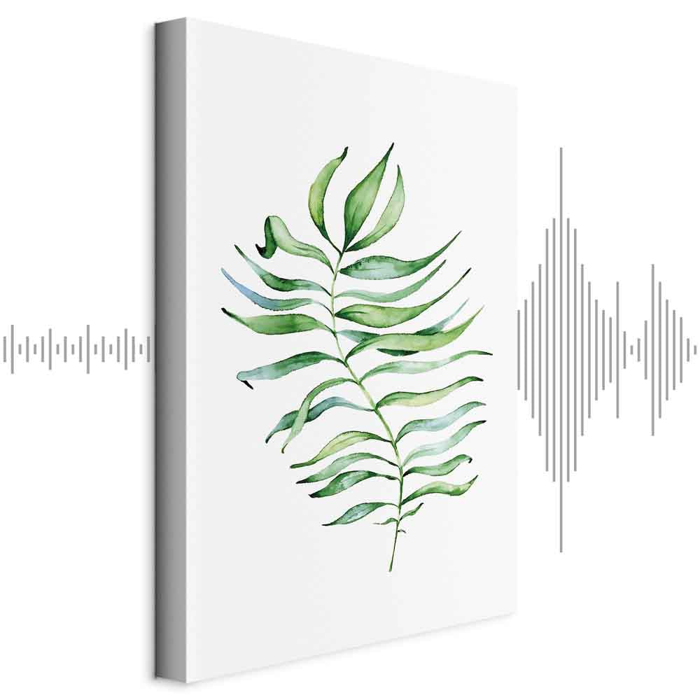 Watercolor Dancing Leaf Nature Canvas Print