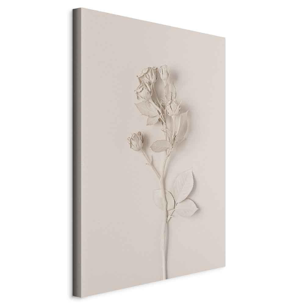 Harmonious Rose Floral Vertical Canvas Print