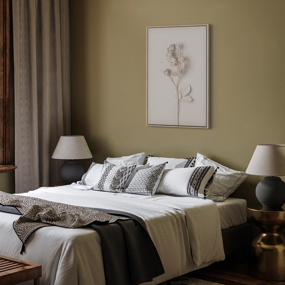 Harmonious Rose Floral Vertical Canvas Print