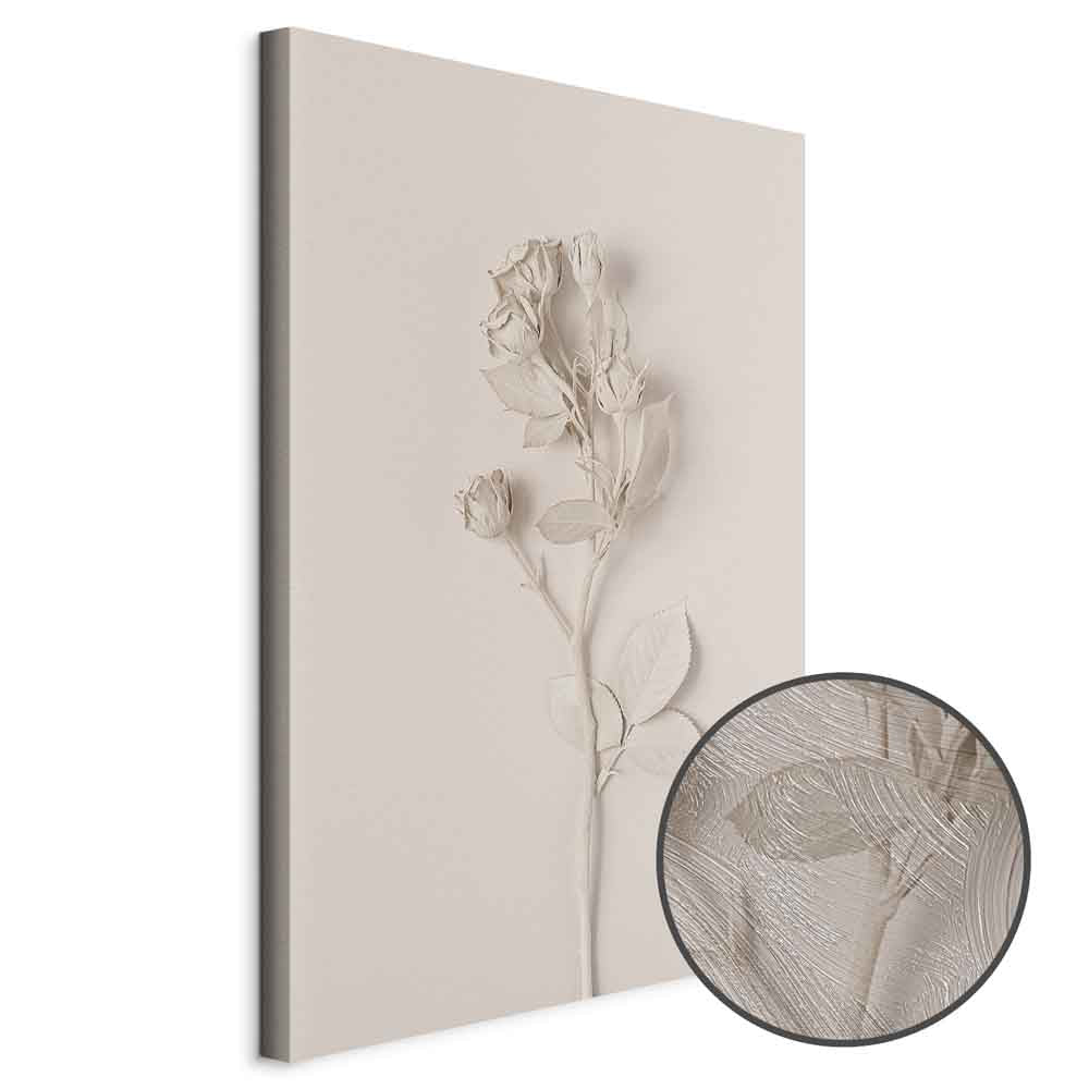 Harmonious Rose Floral Vertical Canvas Print