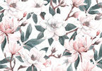 Wall Mural Watercolor Magnolias