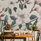 Wall Mural Watercolor Magnolias