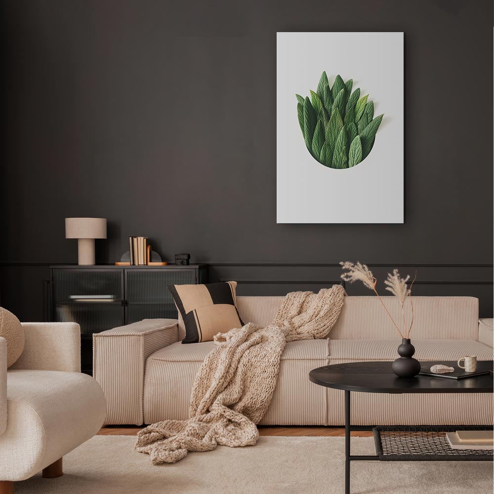 Scent Circle Leaf Botanical Canvas Print