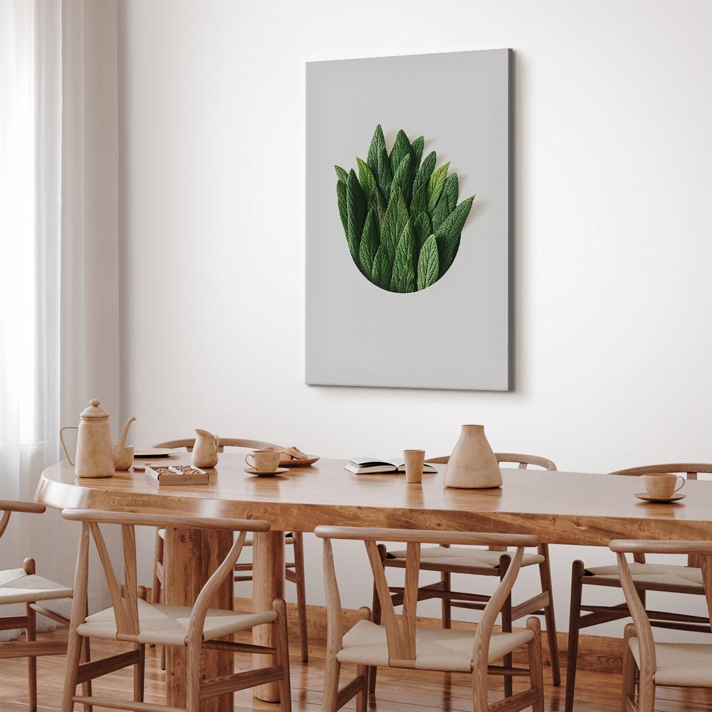 Scent Circle Leaf Botanical Canvas Print