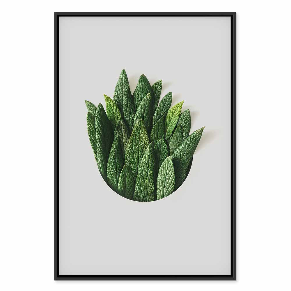 Scent Circle Leaf Botanical Canvas Print