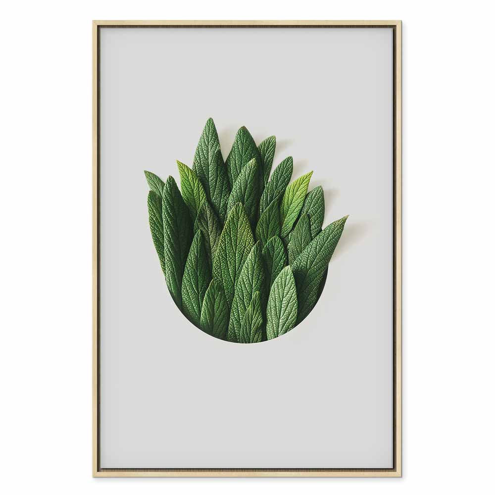 Scent Circle Leaf Botanical Canvas Print
