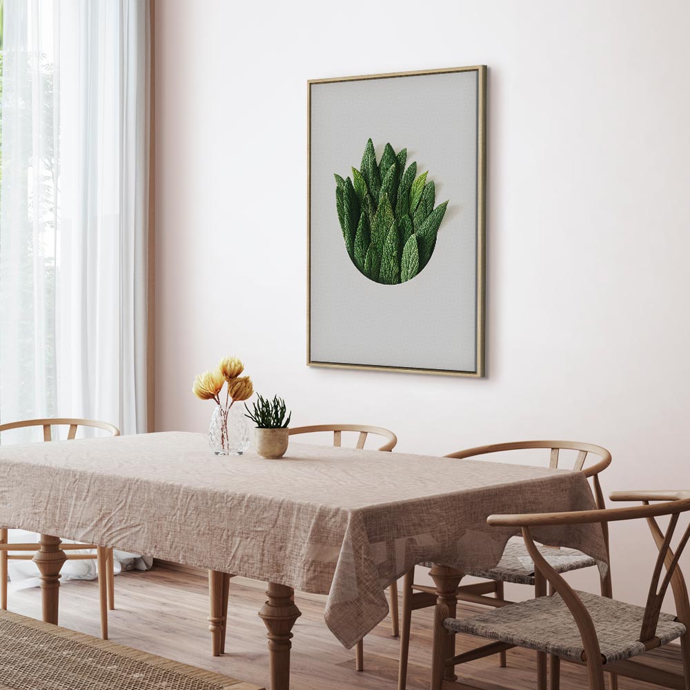 Scent Circle Leaf Botanical Canvas Print